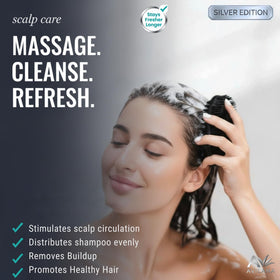 Avilana Silicone Body Scrubber in use during a shower