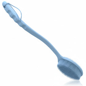 Avilana Silicone Body Scrubber long handle in blue color