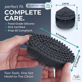 Avilana Silicone Body Scrubber massage side for relaxation