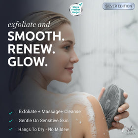 Avilana Silicone Body Scrubber with ergonomic grip