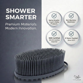Avilana silicone scrubber ergonomic grip close-up