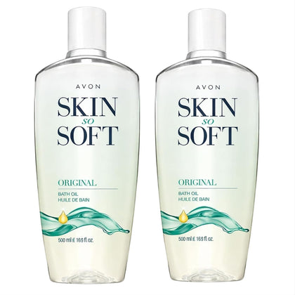 AVON Skin So Soft Original Bath Oil 16.9 oz front view