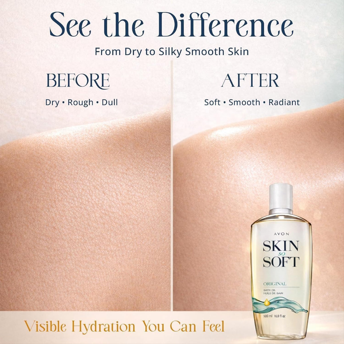 AVON Skin So Soft Original Bath Oil 16.9 oz with fresh herbs