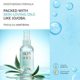 AVON SKIN SO SOFT Original Dry Oil Spray 150ml application on skin