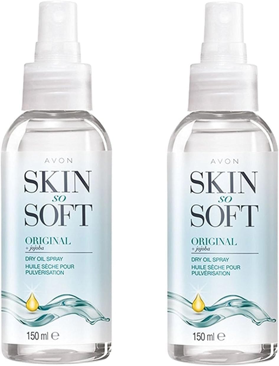AVON SKIN SO SOFT Original Dry Oil Spray 5 Fl. oz back view