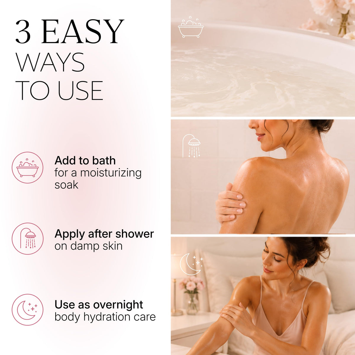 AVON Skin So Soft Soft & Sensual Bath Oil 25 oz pouring into bath
