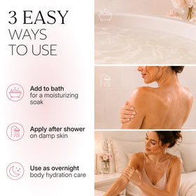AVON Skin So Soft Soft & Sensual Bath Oil 25 oz pouring into bath