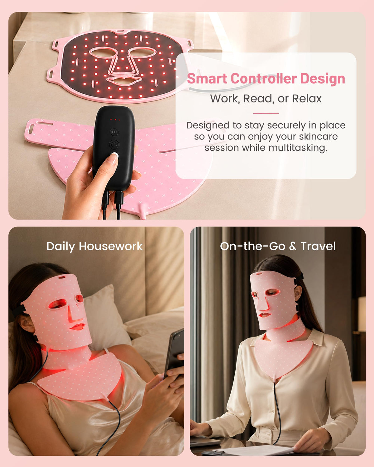 Avorla LED Light Mask in a beauty routine setting