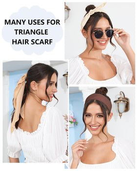 AWAYTR Triangle Hair Scarf Headband worn during yoga