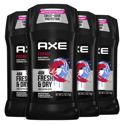 AXE Antiperspirant Deodorant for Men Essence 4 Count packaging front view