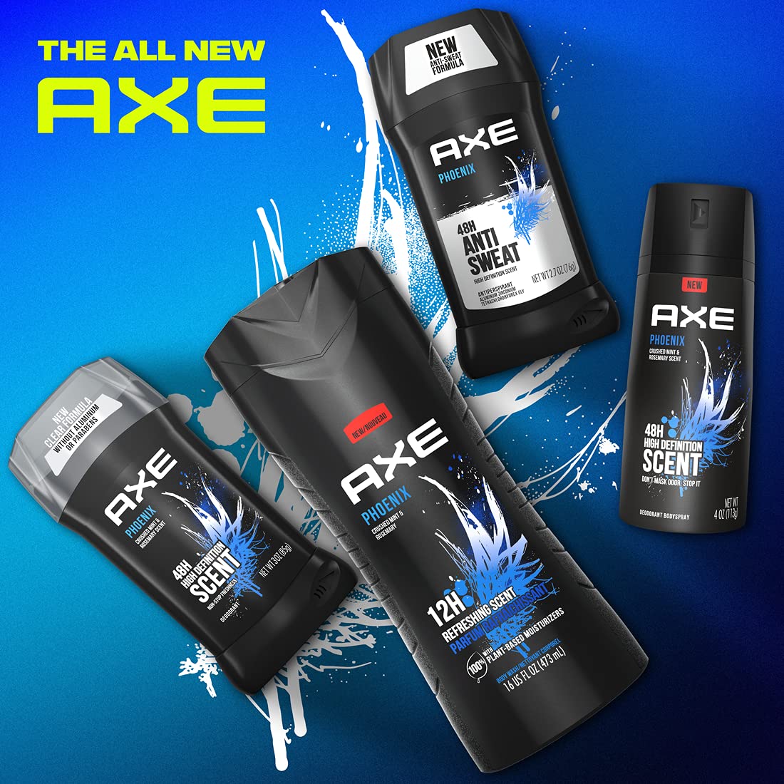 AXE Antiperspirant Phoenix stick close-up showing clear formula