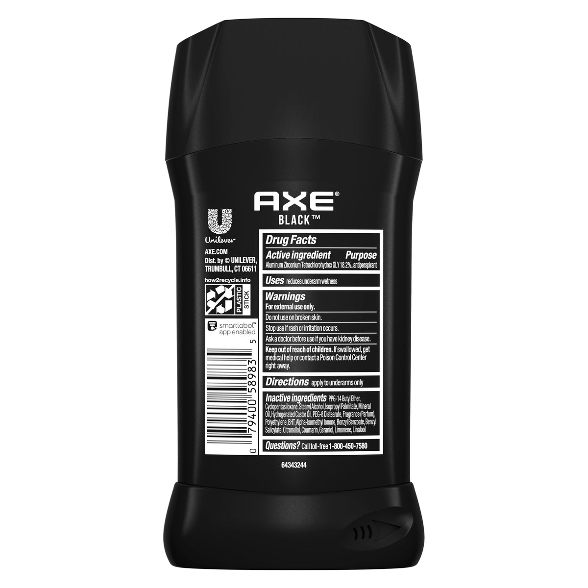 AXE Antiperspirant Stick for Men Black packaging