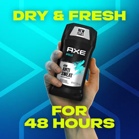 AXE Apollo Antiperspirant Stick pack showing 4 sticks