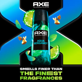 AXE Aqua Bergamot bottle back view with details
