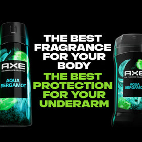 AXE Aqua Bergamot Deodorant Body Spray in hand