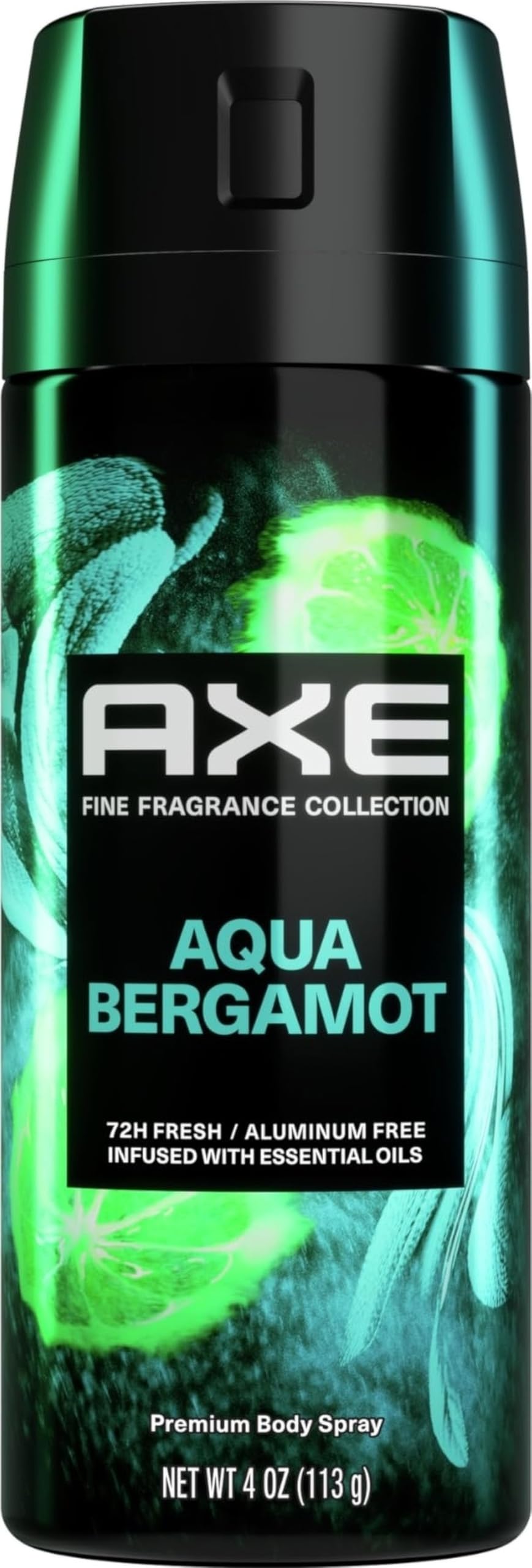AXE Aqua Bergamot Premium Deodorant Body Spray 4 oz front view