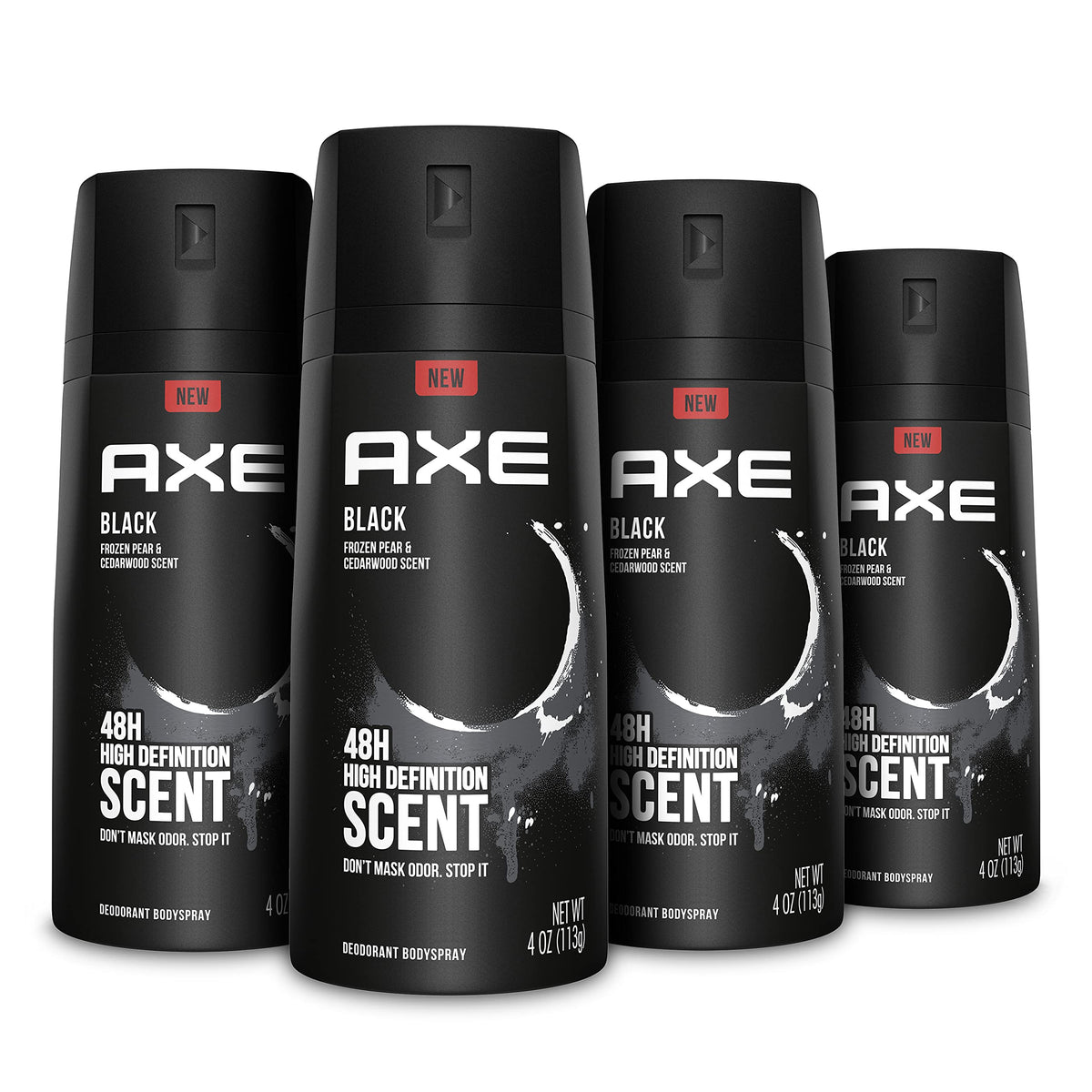 AXE Black Body Spray 4-ounce can front view