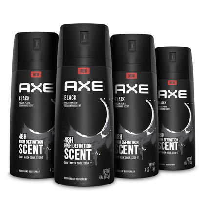 AXE Black Body Spray 4-ounce can front view