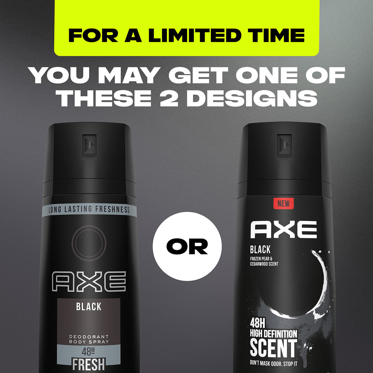 AXE Black Body Spray 4-ounce can side view
