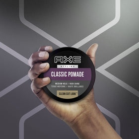 AXE Clean Cut Look Classic Hair Pomade 2.64oz open lid