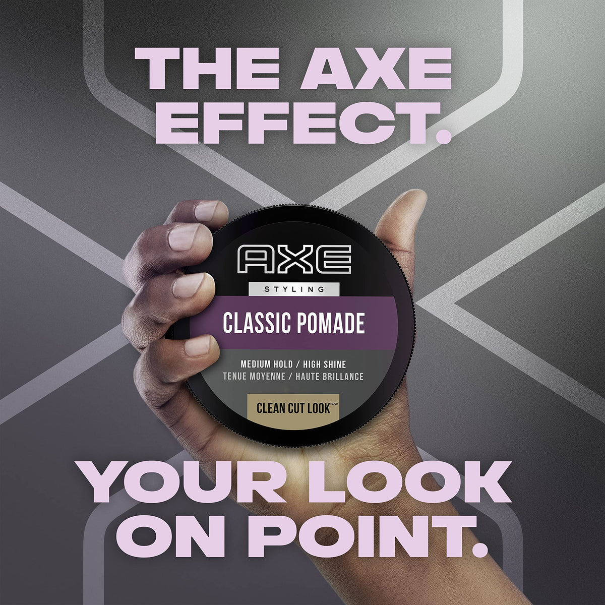 AXE Clean Cut Look Classic Hair Pomade packaging details