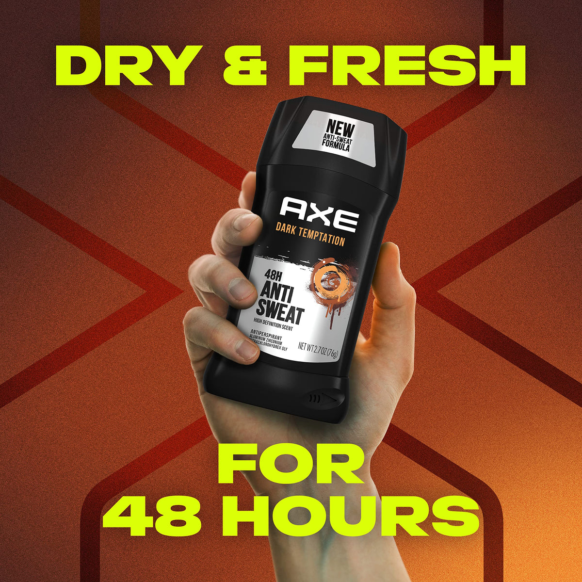 AXE Dark Temptation Antiperspirant Stick application