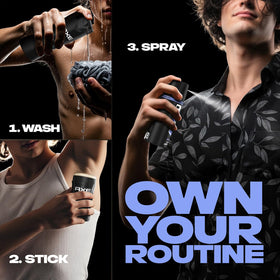 AXE Deodorant Body Spray 8-Pack with all four scents displayed