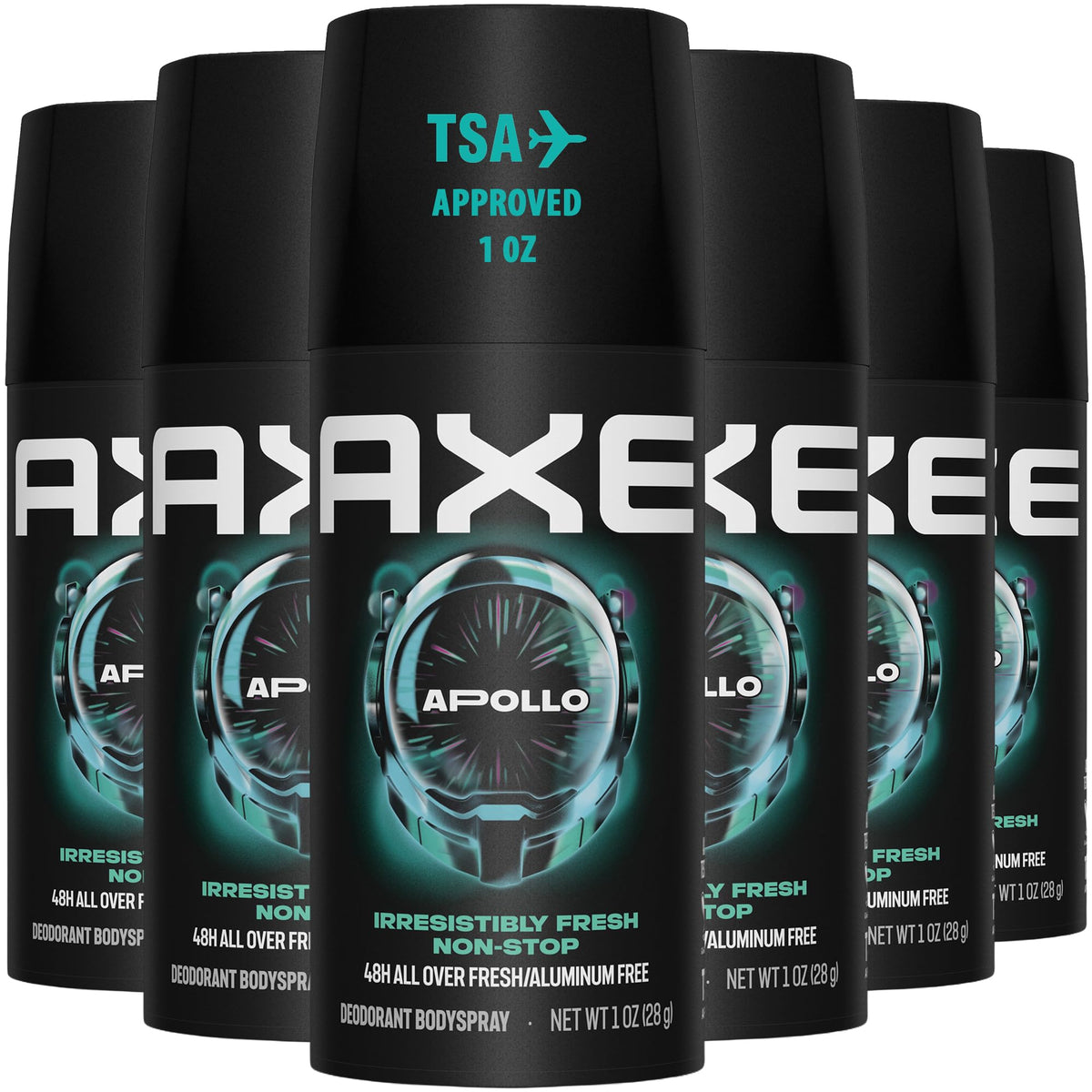 AXE Men Travel Deodorant Apollo 6-Pack front view