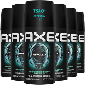 AXE Men Travel Deodorant Apollo 6-Pack front view