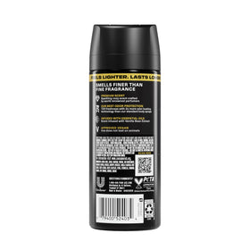 AXE Midnight Amber Body Spray back view with ingredients