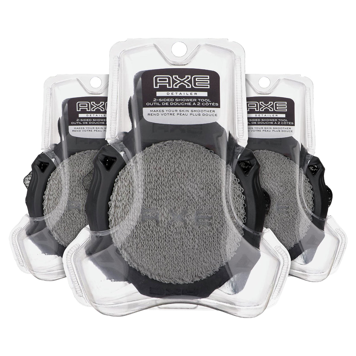 AXE Modern Shower Tool skin cleanser front view, black
