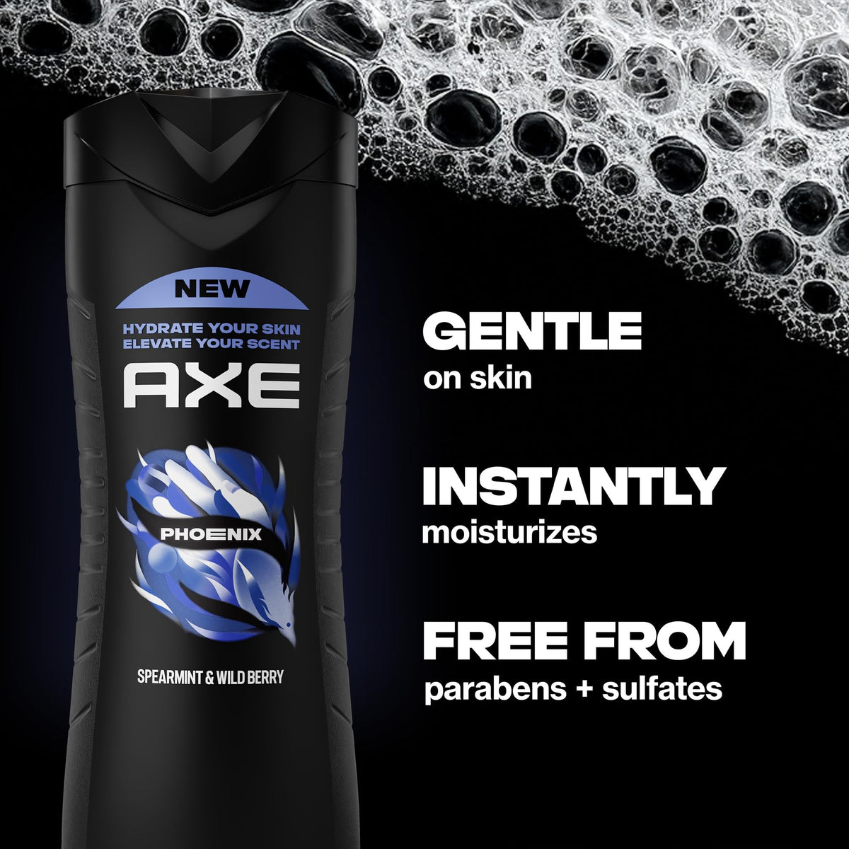 AXE Phoenix Body Spray showcasing energizing mint scent