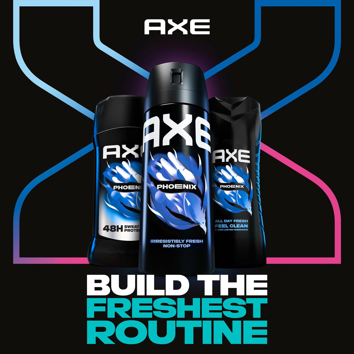 AXE Phoenix Deodorant Stick in use during daily routine