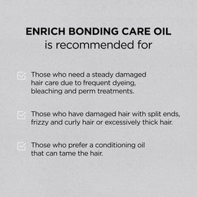 AYUNCHE Enrich Bonding Hair Oil 3.3 fl oz bottle back view