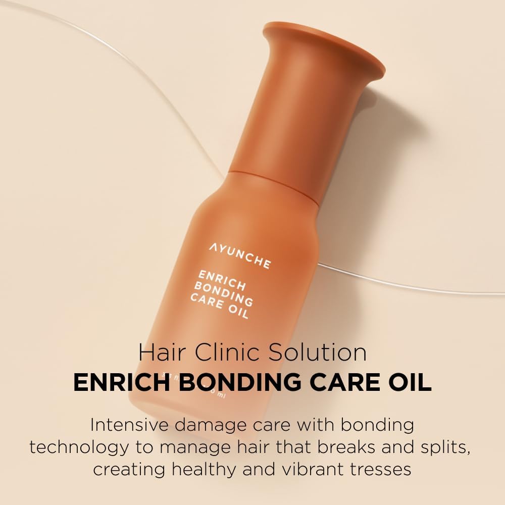 AYUNCHE Enrich Bonding Hair Oil 3.3 fl oz bottle side view
