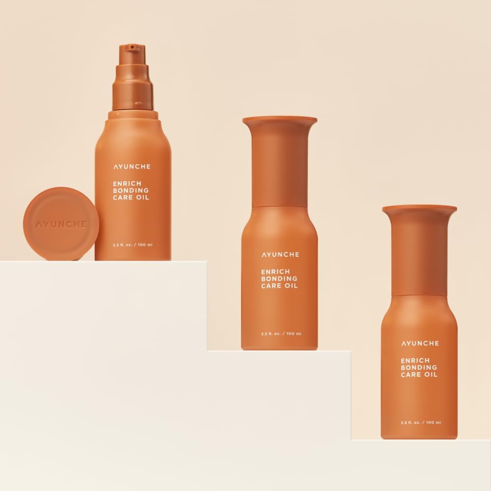 AYUNCHE Enrich Bonding Hair Oil with styling tools