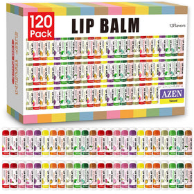 AZEN 120 pack lip balm assorted flavours front view