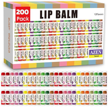 AZEN 200 Pack Lip Balm assorted flavours front view