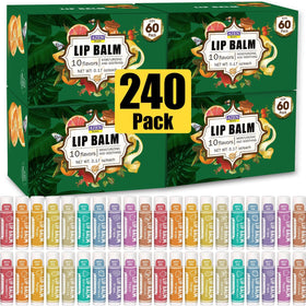 AZEN 240 Pack Lip Balm assorted flavours front view