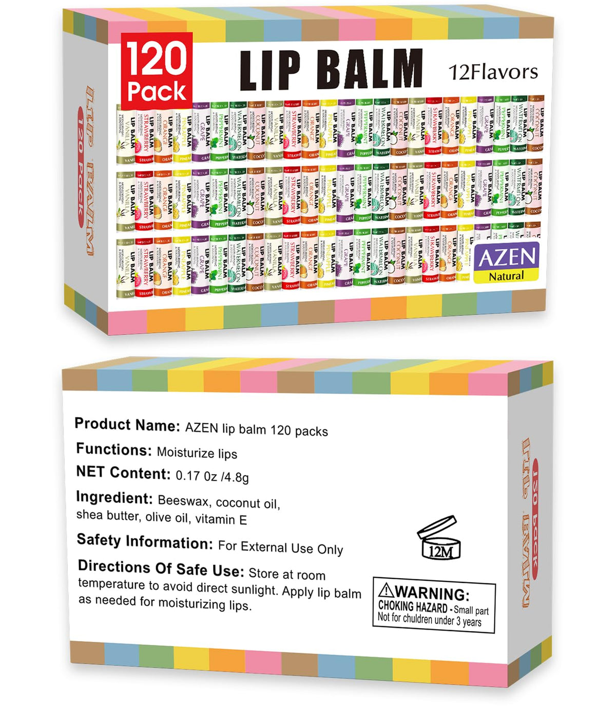 AZEN lip balm packaging overview