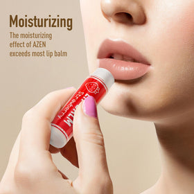 AZEN lip balm Strawberry flavour close-up