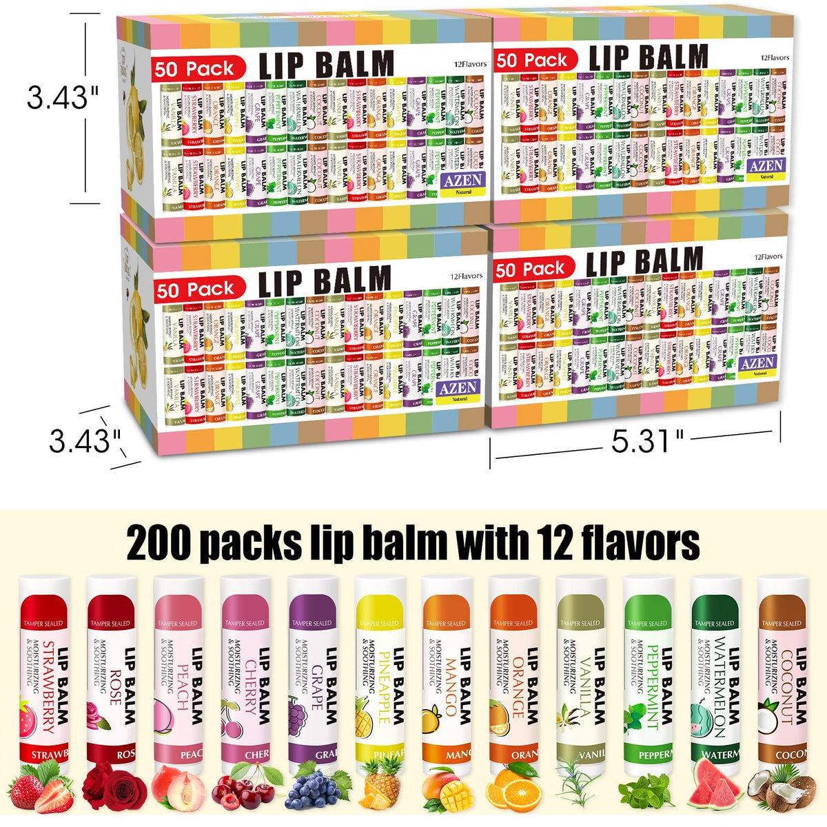 AZEN lip balm Vanilla flavour close-up