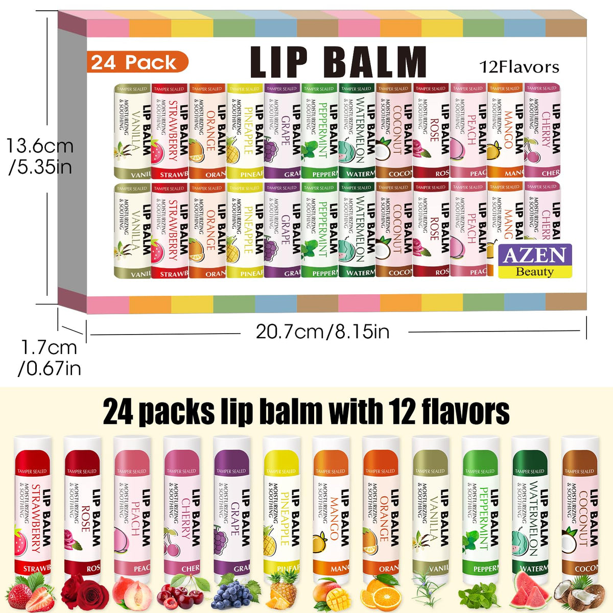 AZEN Natural Lip Balm ingredients close-up