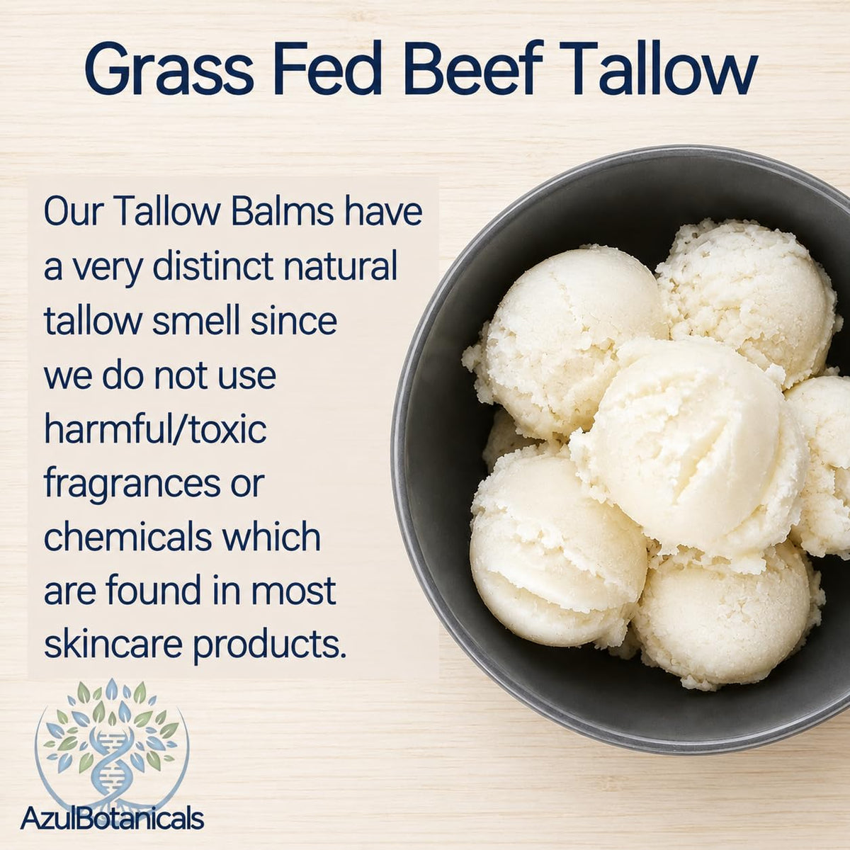AzulBotanicals balm on a wooden surface