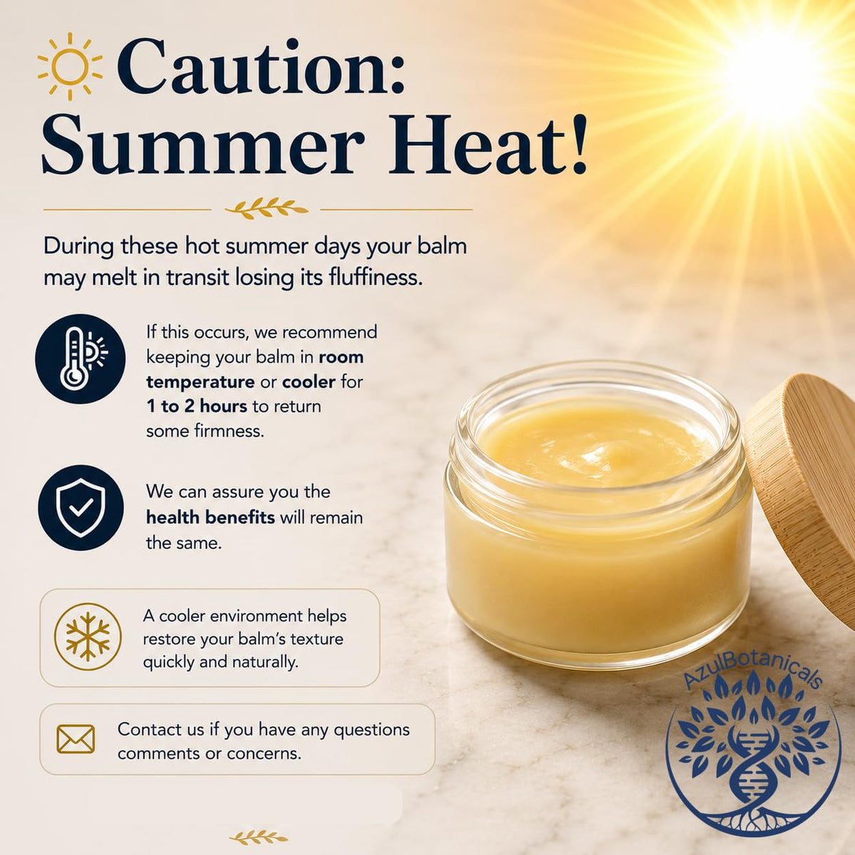 AzulBotanicals Methylene Blue Vegan Shea Butter Balm in natural setting