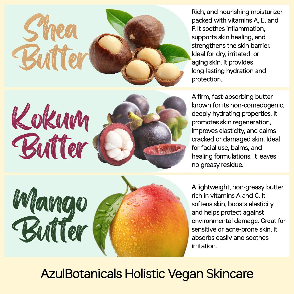 AzulBotanicals Methylene Blue Vegan Shea Butter Balm with shea butter ingredients