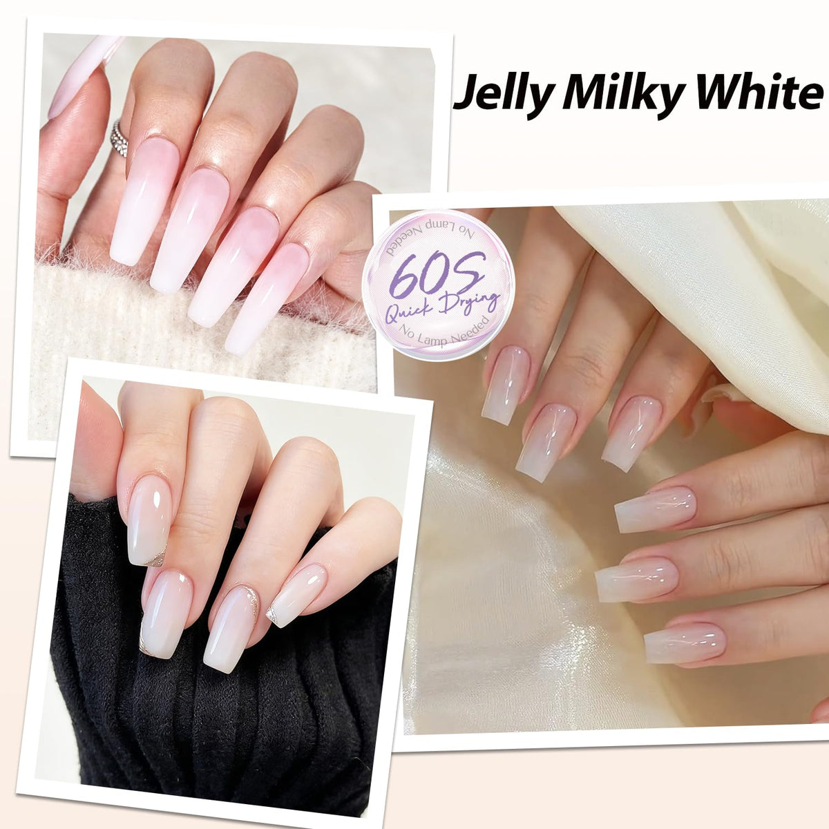 AZUREBEAUTY 18ml Milky White Nail Polish with brush
