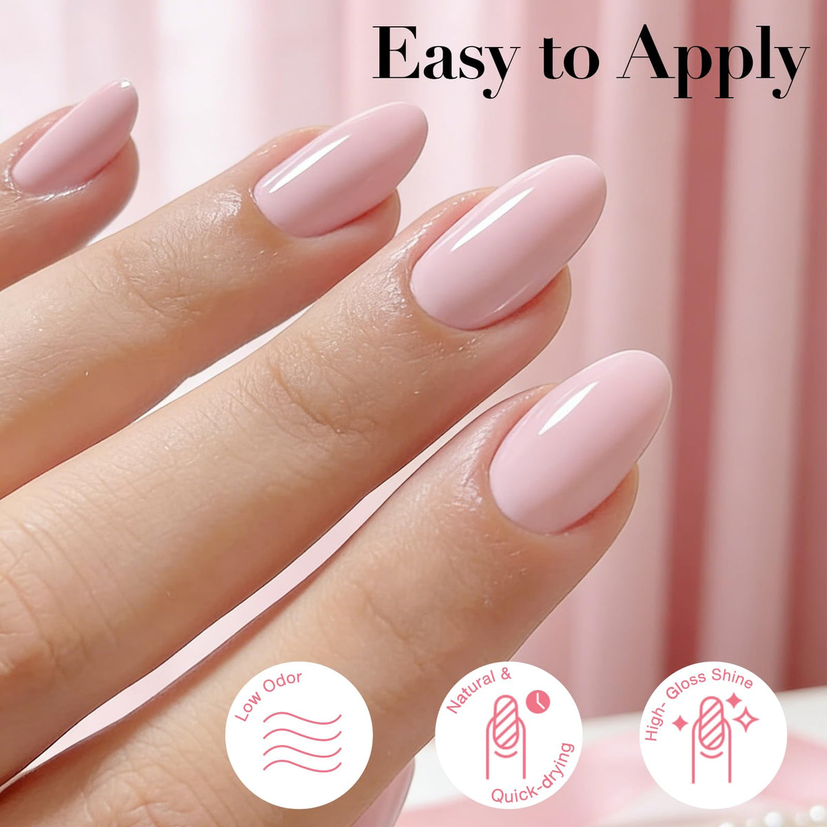 AZUREBEAUTY 18ml Pink Nail Polish application on nails