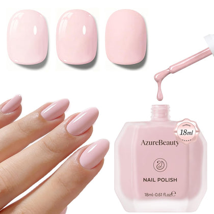 AZUREBEAUTY 18ml Pink Nail Polish front view