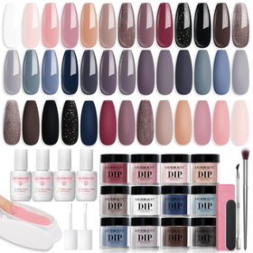 AZUREBEAUTY 31 Pcs Dip Powder Nail Kit including 20 colours